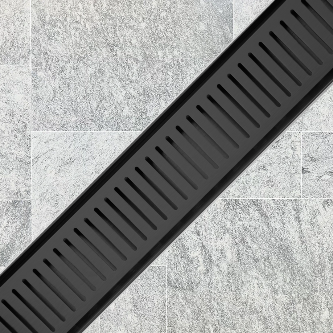 LINiAIR 14mm Line Grate Drain Satin Black (BOXING DAY SALE)