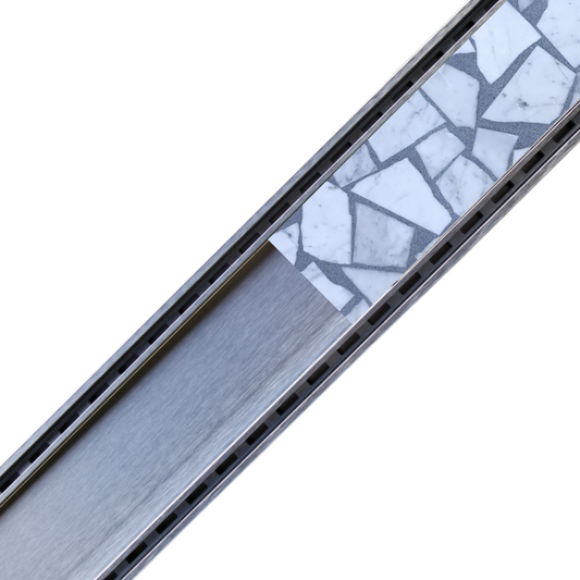 LINiAIR 35mm Integrated Tile Insert Drain in Satin Silver