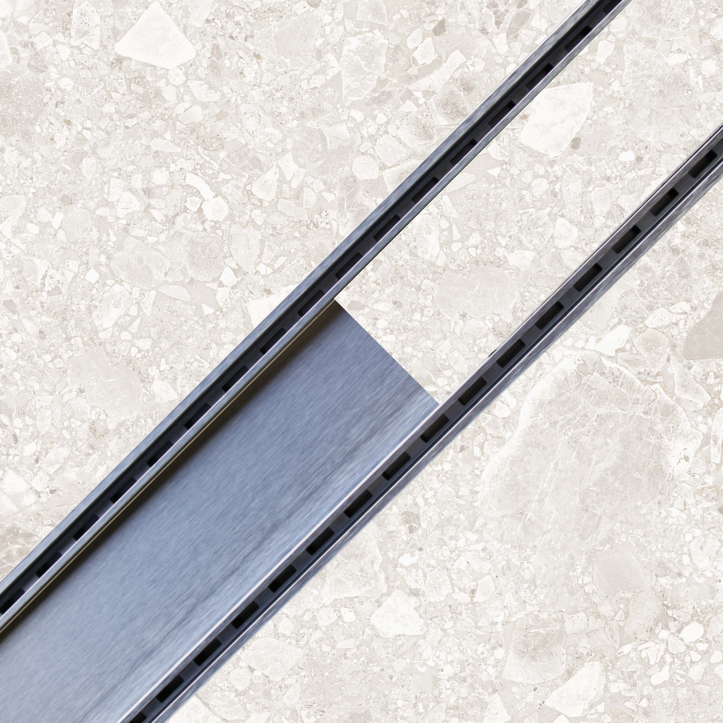 LINiAIR 26mm Integrated Tile Insert Drain in Satin Silver (BOXING DAY SALE)