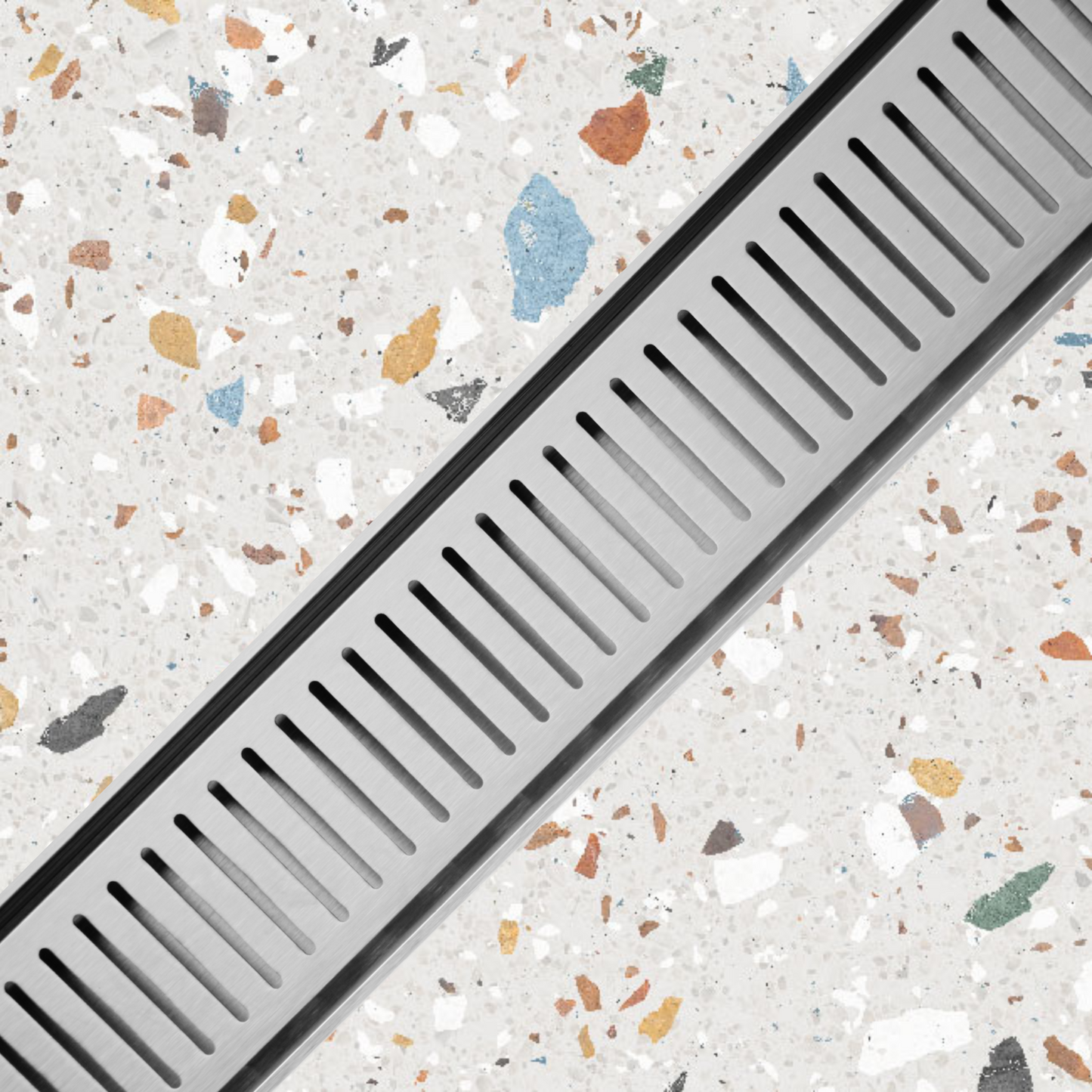 LINiAIR 35mm Line Grate Drain Satin Silver (BOXING DAY SALE)