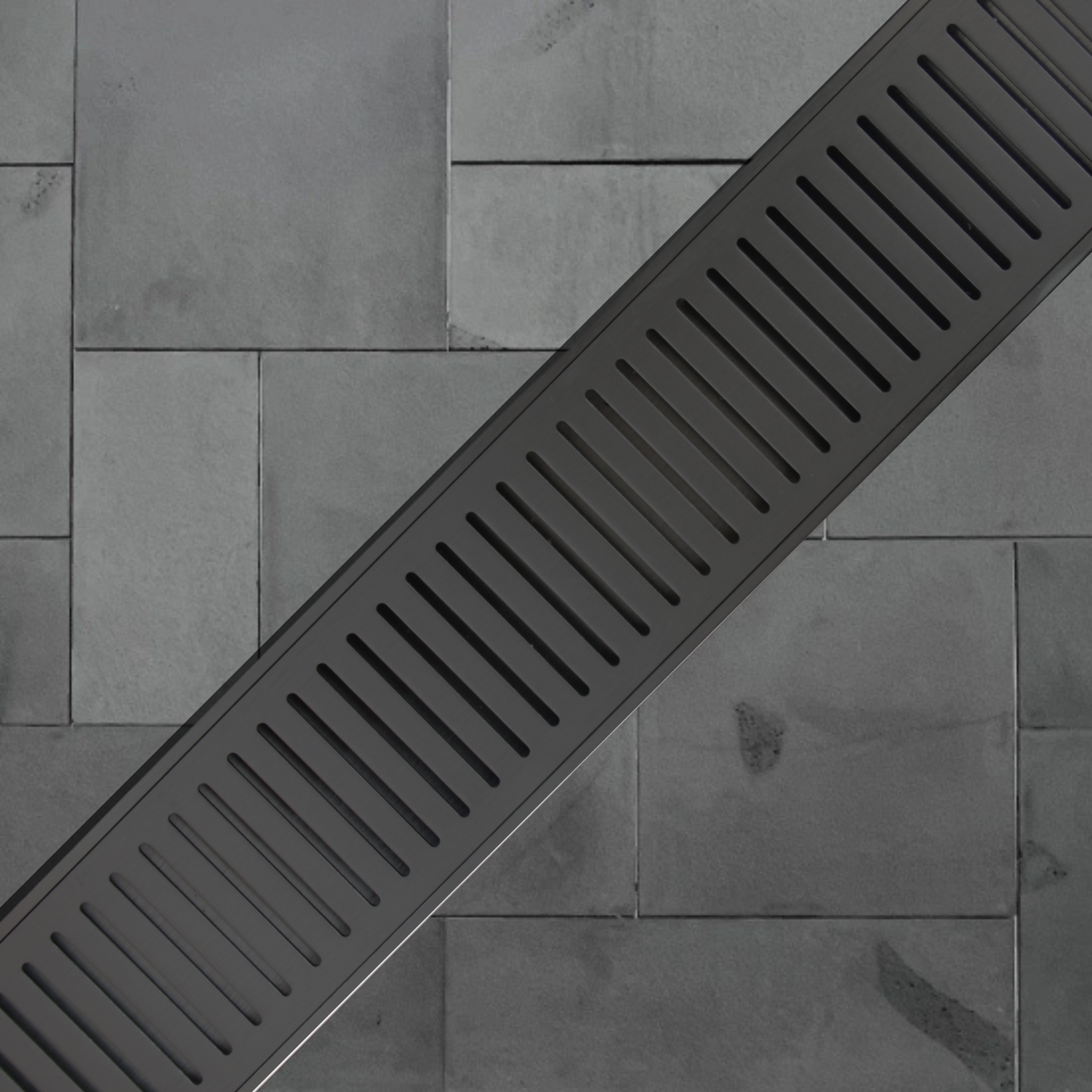 LINiAIR 26mm Line Grate Drain Satin Black (BOXING DAY SALE)