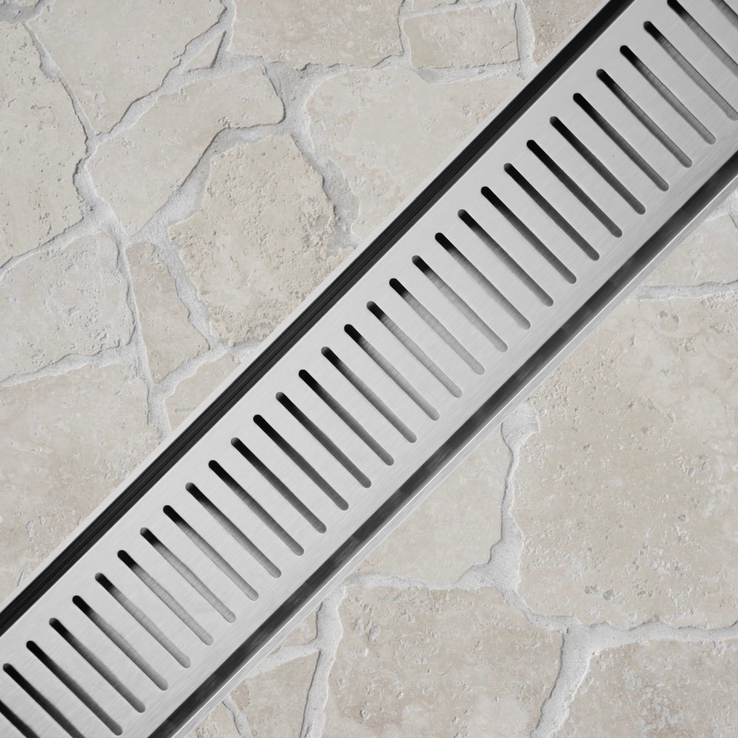 LINiAIR 14mm Line Grate Drain Satin Silver (BOXING DAY SALE)