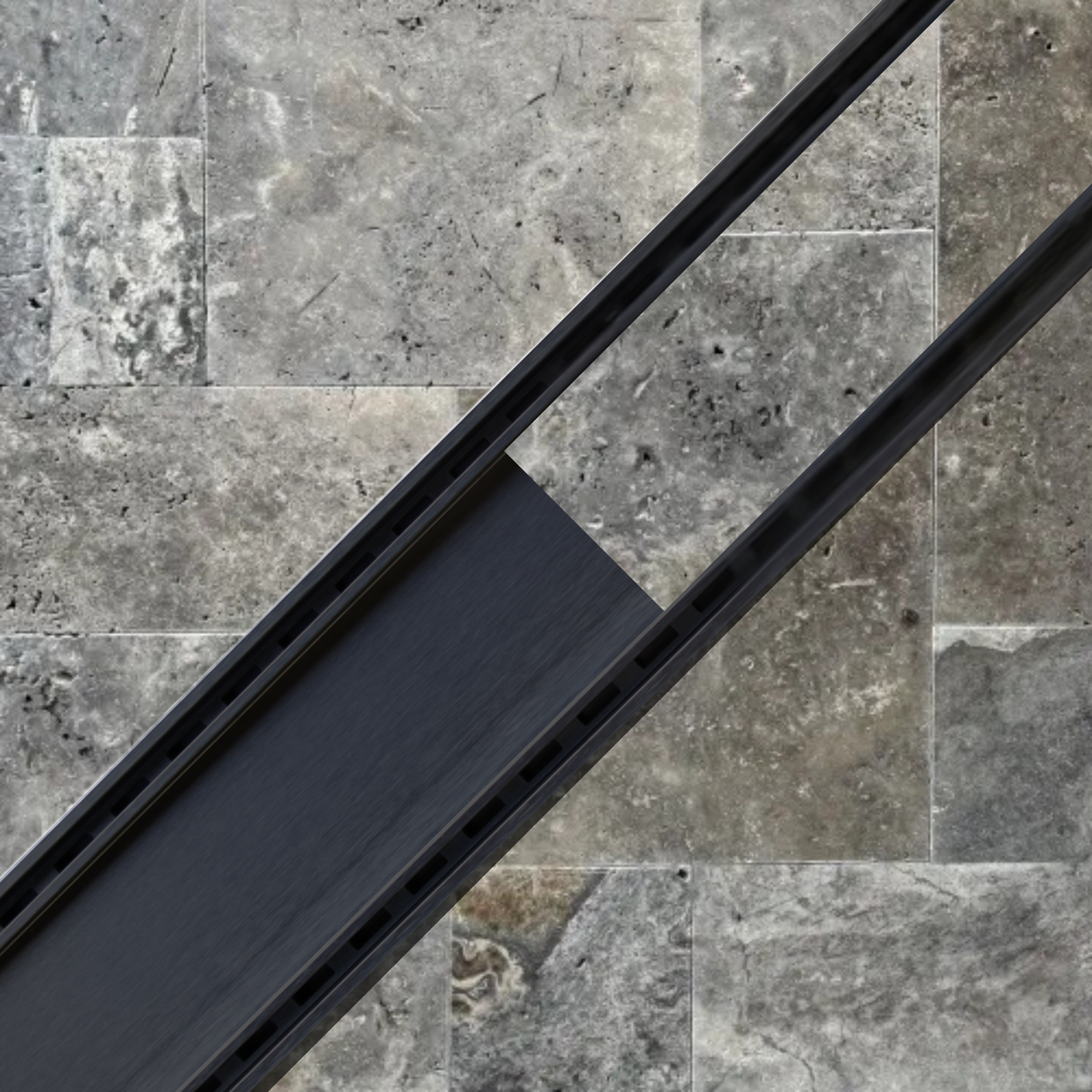 LINiAIR 26mm Integrated Tile Insert Drain in Satin Black