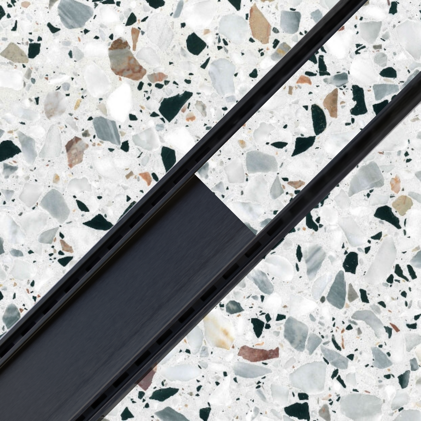 LINiAIR 26mm Integrated Tile Insert Drain in Satin Black