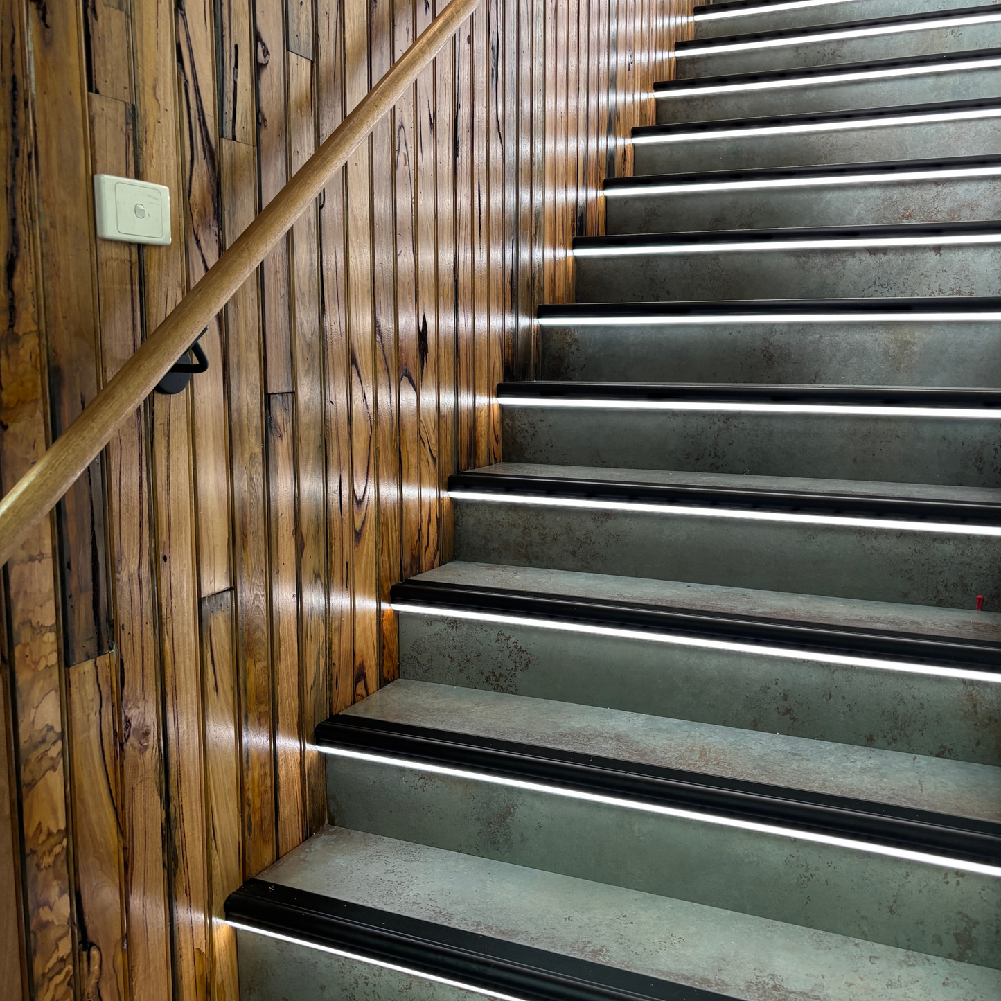 On The Edge LED Stair Treads - Inset with 22mm Tile