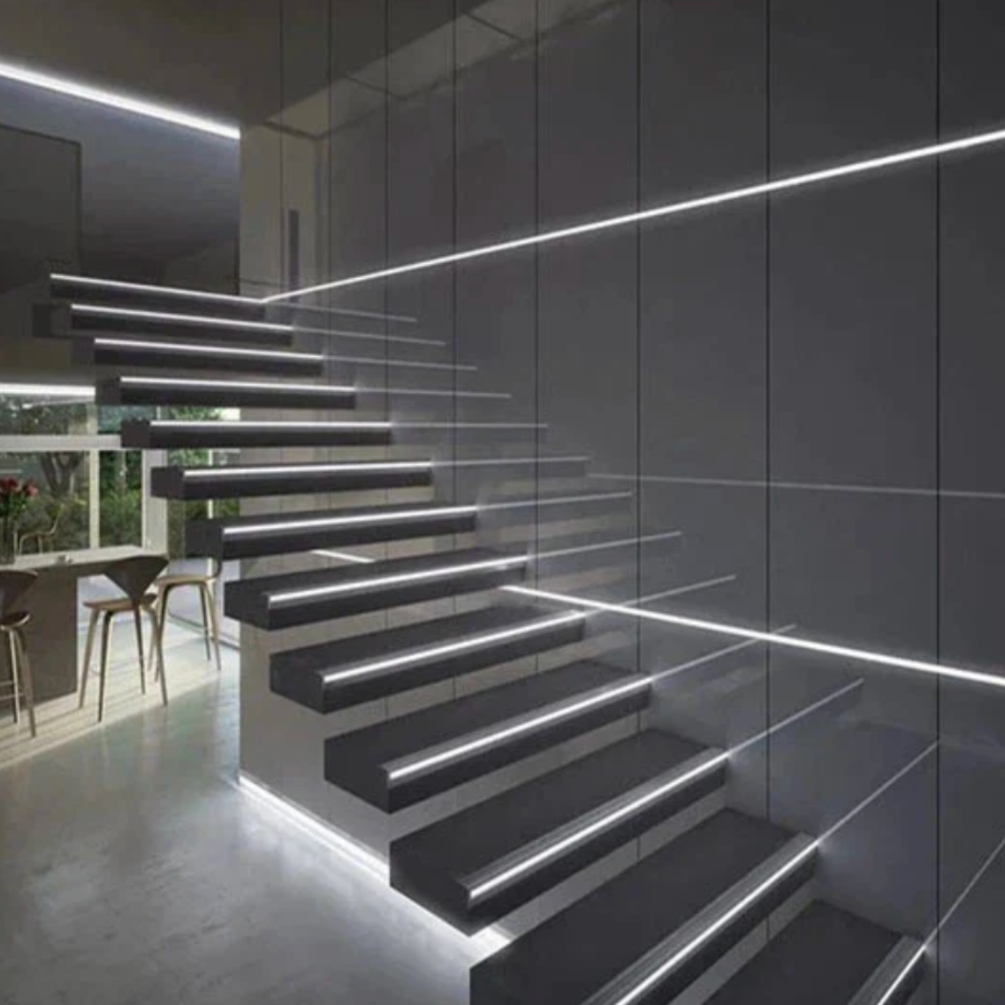 On The Edge LED Stair Treads - Inset with Angled Light