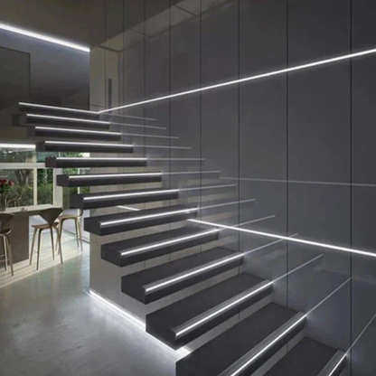 On The Edge LED Stair Treads - Inset with Angled Light