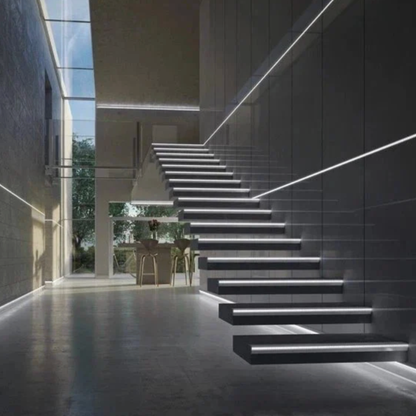 On The Edge LED Stair Treads - Top Mount with Rubber Insert