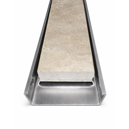 *NEW* LINiAIR 35mm Inverted Tile Insert Drain in Satin Silver