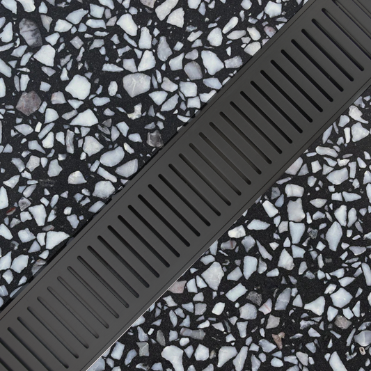 LINiAIR 26mm Line Grate Drain Satin Black (BOXING DAY SALE)